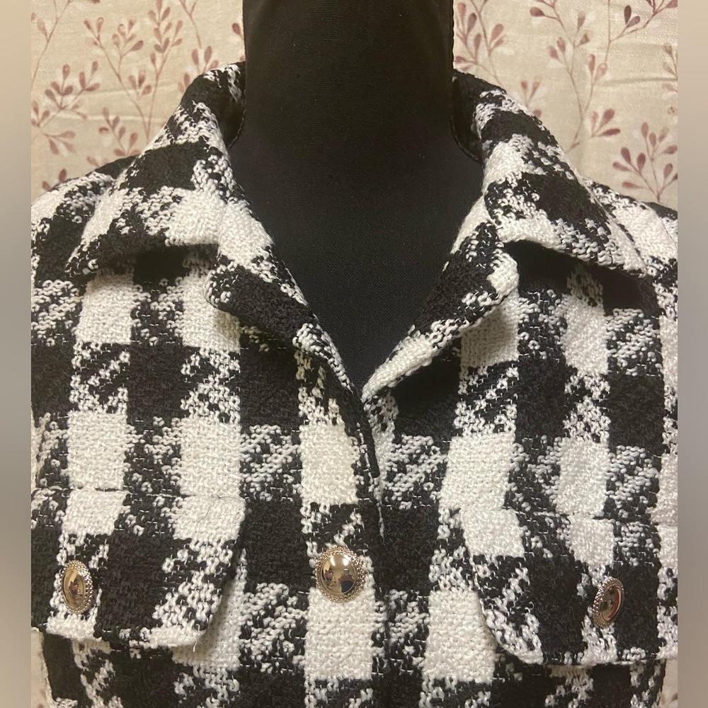 Venus - Houndstooth A-Line Dress (NWT) - Picture 3 of 8